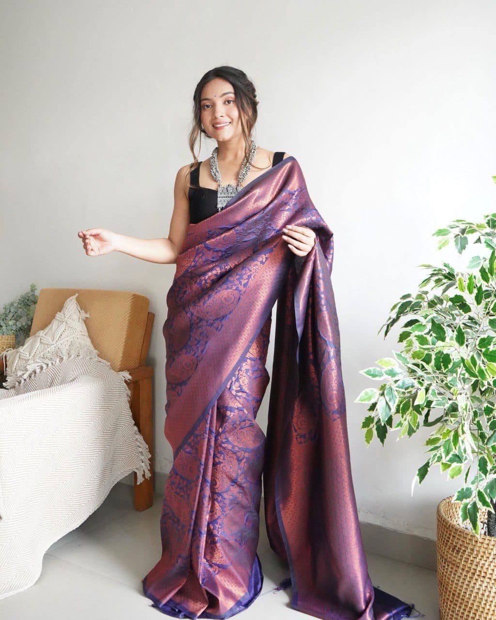 Silk Saree with Zari Weaving