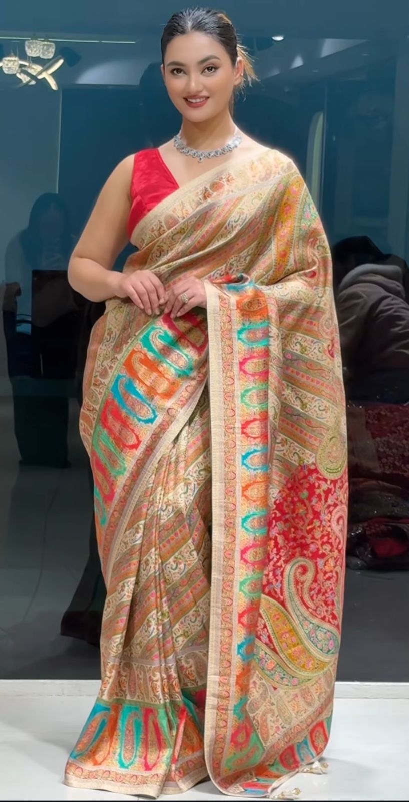 Tissue Silk Saree – Gold Color